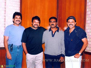 With Hero's Chiranjeevi, Venkatesh and nagarjuna