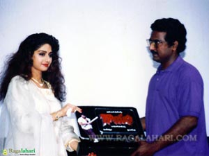 Sridevi presenting a momento at the 100days function of Gayam 