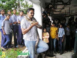 Saikiran with Snakes