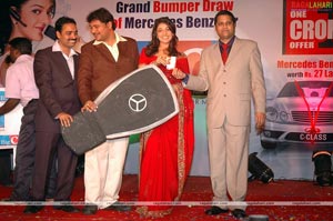 Kajal Anounces the Grand Bumper Draw winner of Big C Benz Car